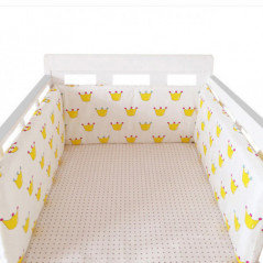 Protetor de cama de bebé em alogodão peça única