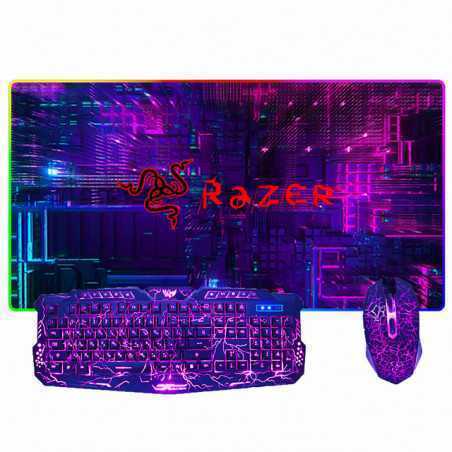 MousePad com RGB com tema Razer